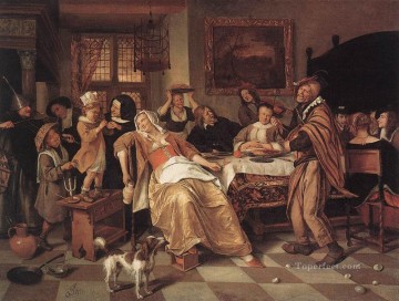 豆の宴 オランダの風俗画家ヤン・ステーン Oil Paintings